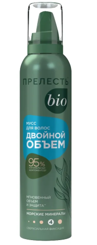 ПРЕЛЕСТЬ БИО мусс д/ укладки волос экстракт морских минералов 160мл